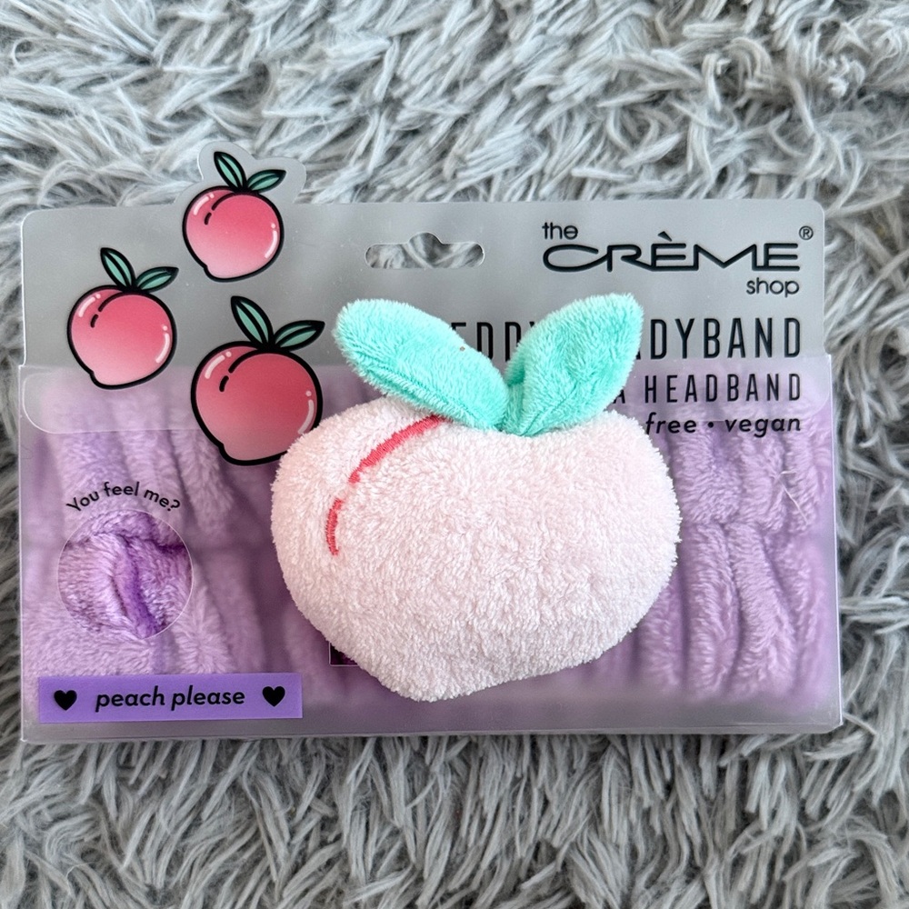 The Crème Shop Peach Headband - Pink and Purple